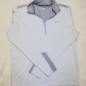 Men's Light Gray Cold Gear Pullover-Large